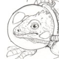 iguana in a spacesuit for hsavinien