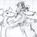 rats dancing / performing in old Hollywood musical style a la Fred Astaire for Siljamus